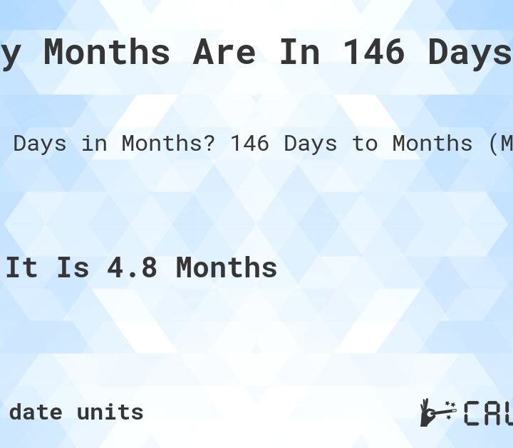 Determining How Many Months Is 146 Days
